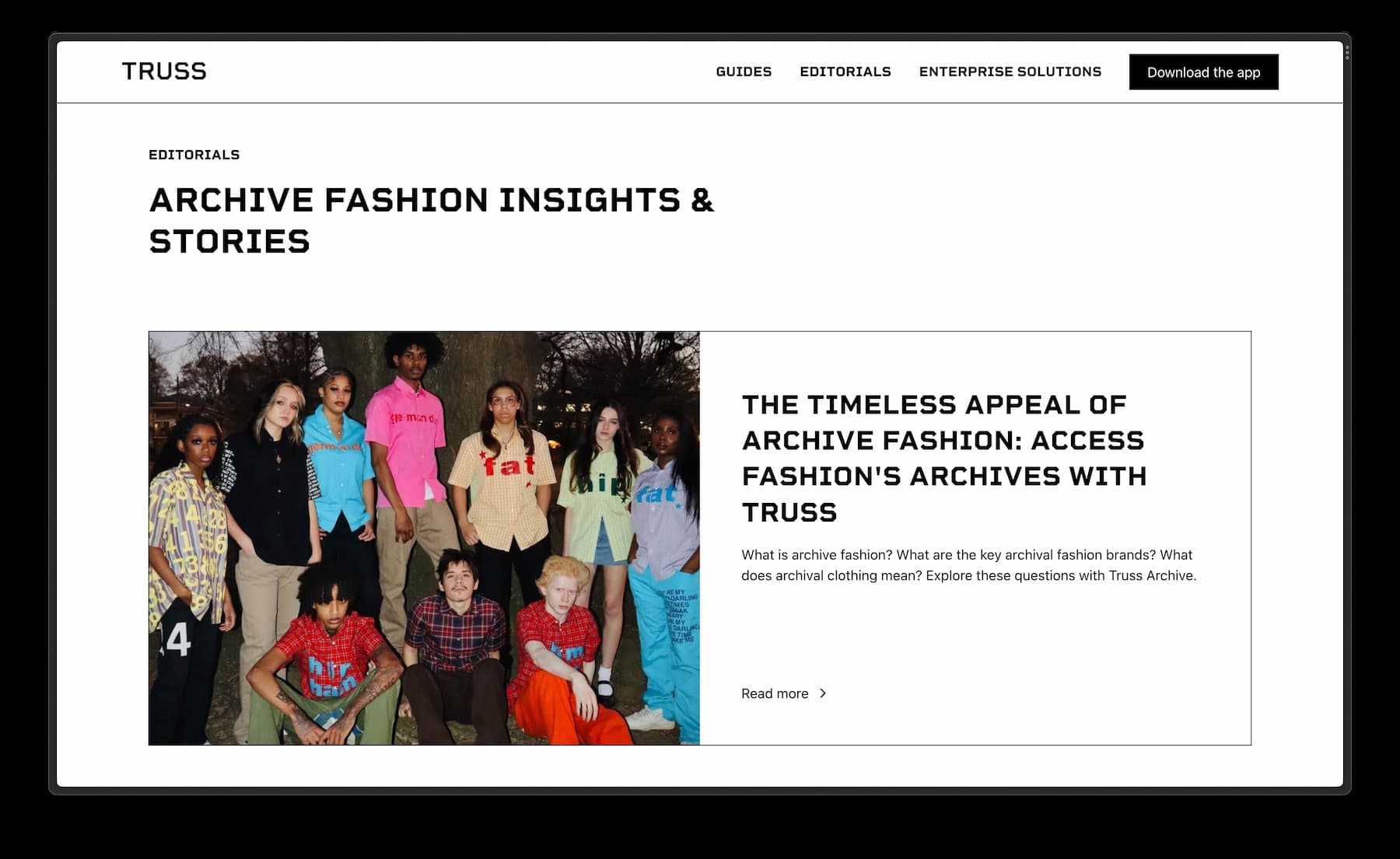 Truss Archive Website and Branding