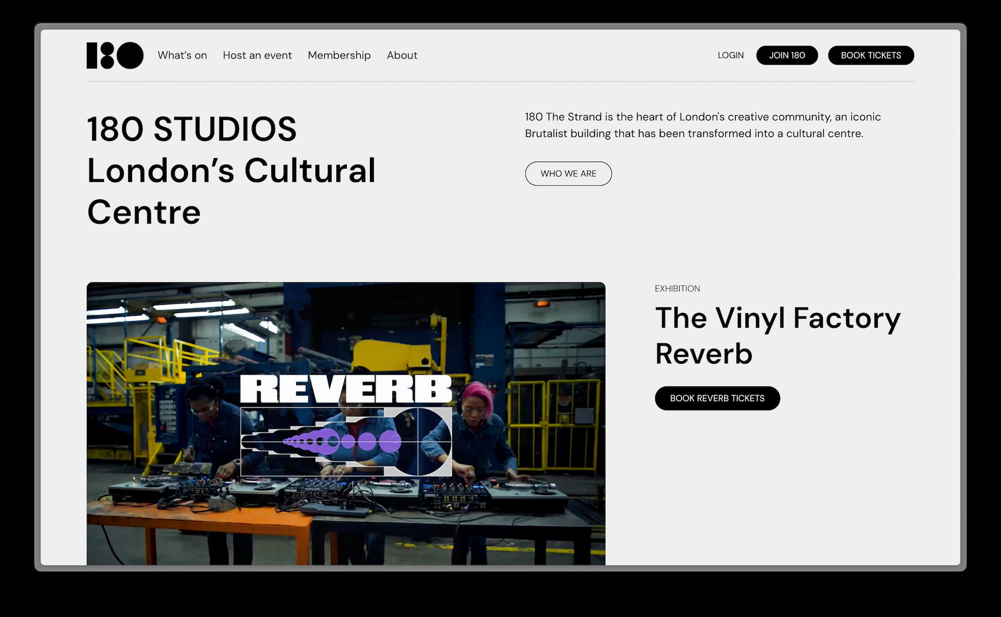 180 Studios Website 2024