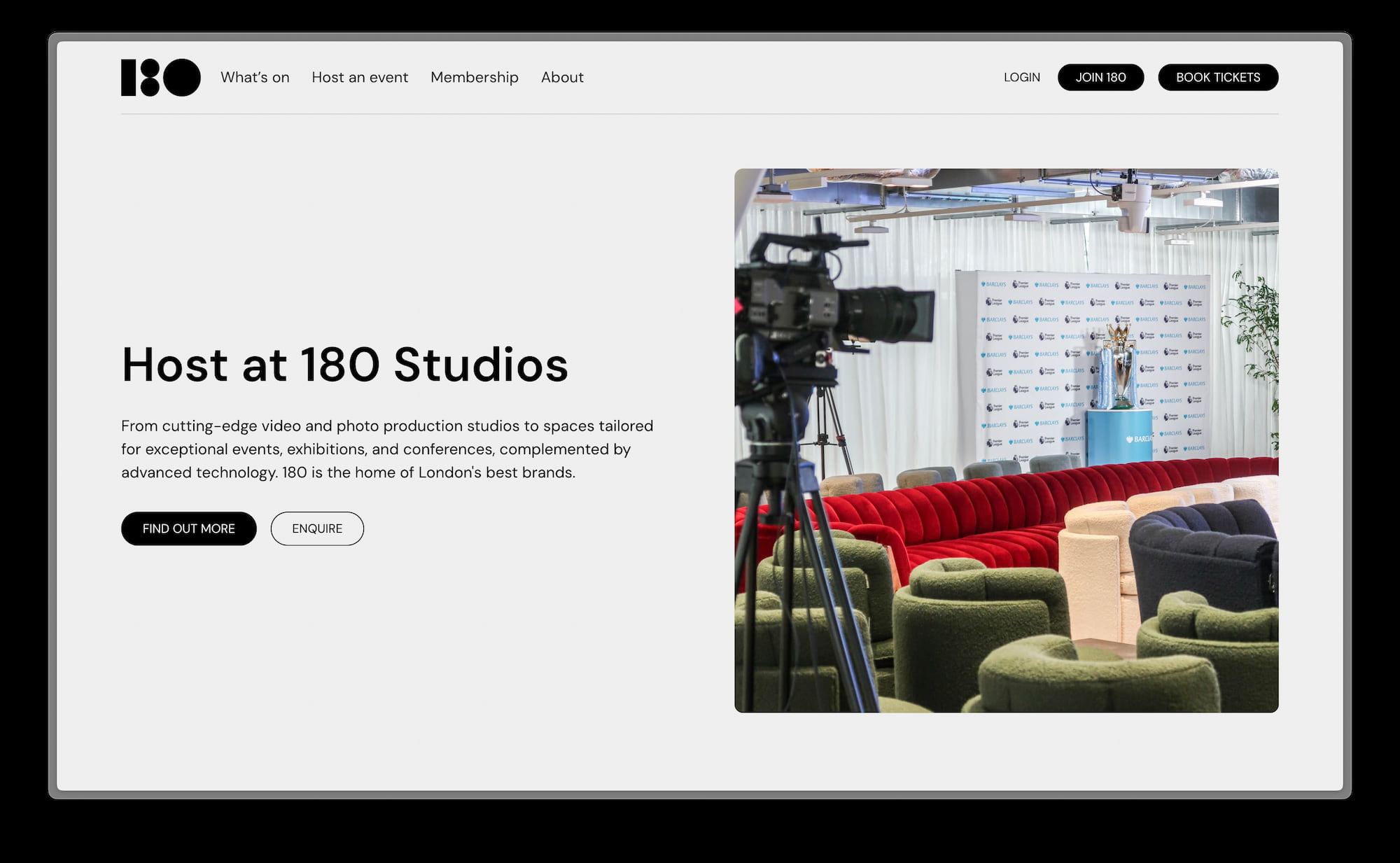 180 Studios Website 2024