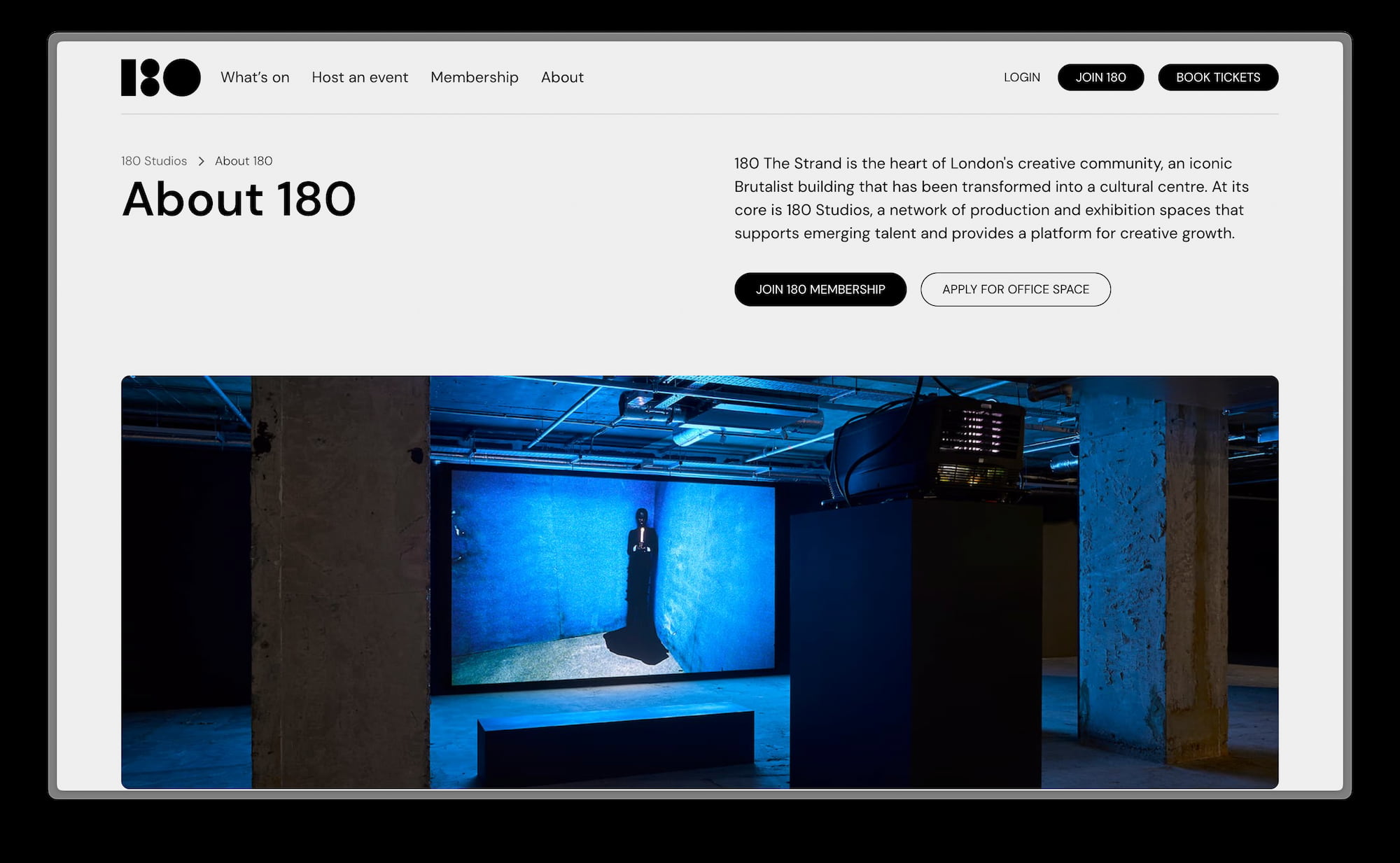 180 Studios Website 2024