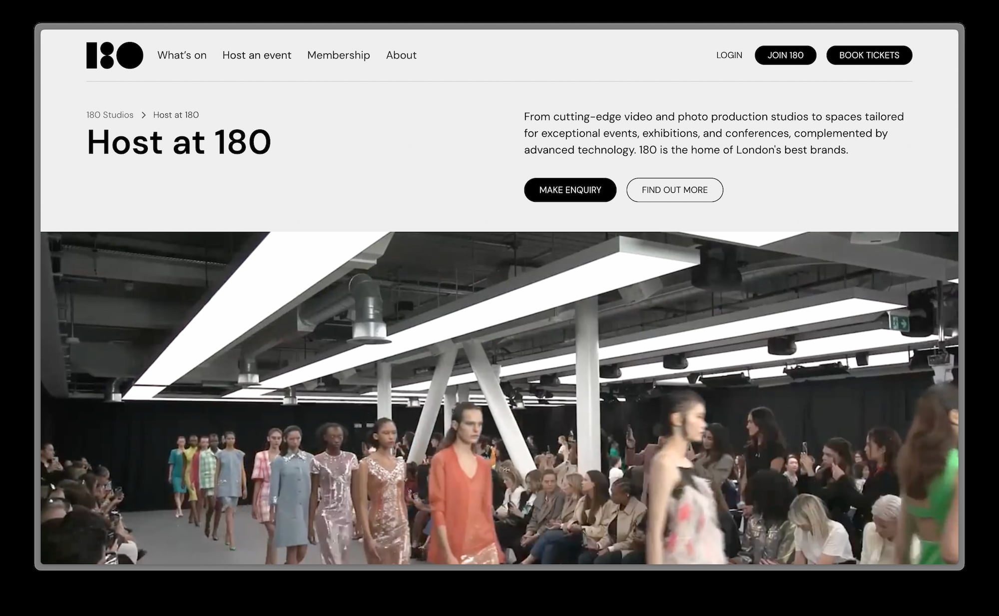 180 Studios Website 2024