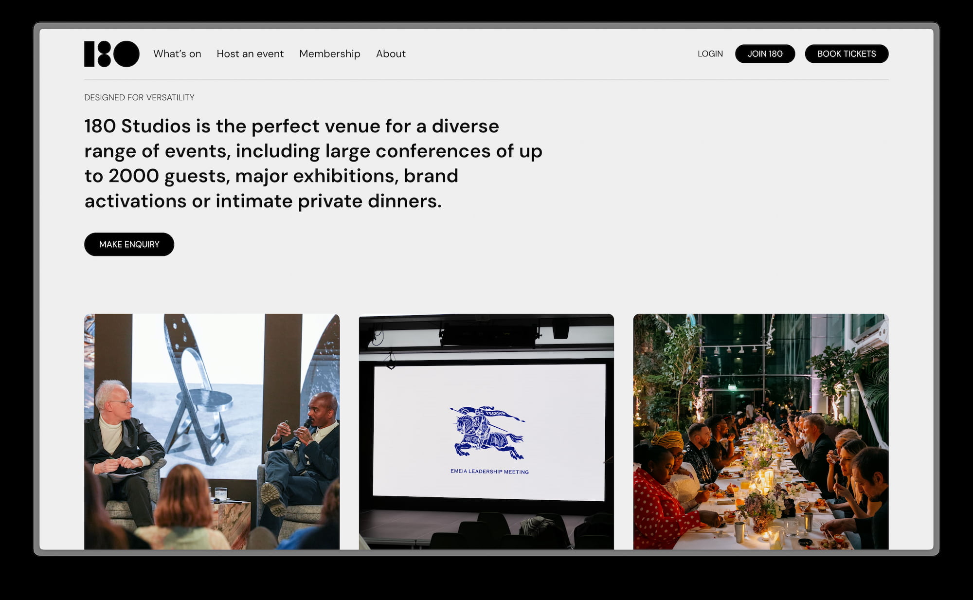 180 Studios Website 2024